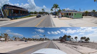 Fort Myers Beach Split Screen Before and After Hurricane Ian