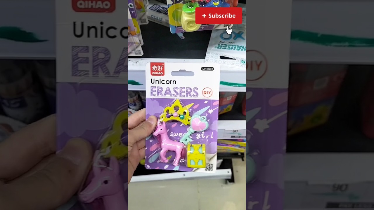 Cute Erasers Shopping ✈️|Unicorn,sports,aeroplane,bat eraser