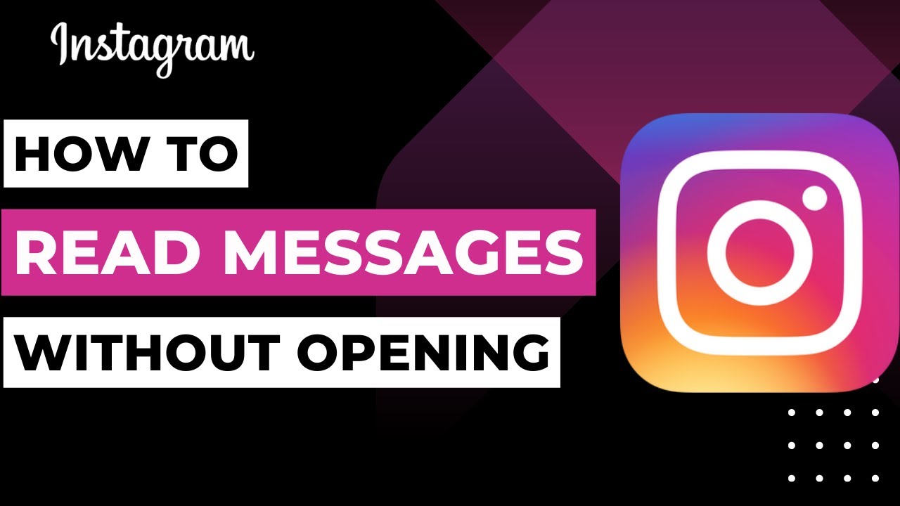How To Read Instagram Messages Without Opening Them YouTube