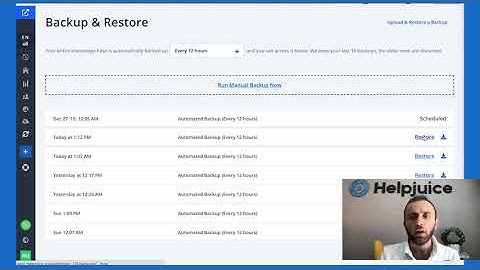 Helpjuice: Restoring & Backing up your Knowledge base