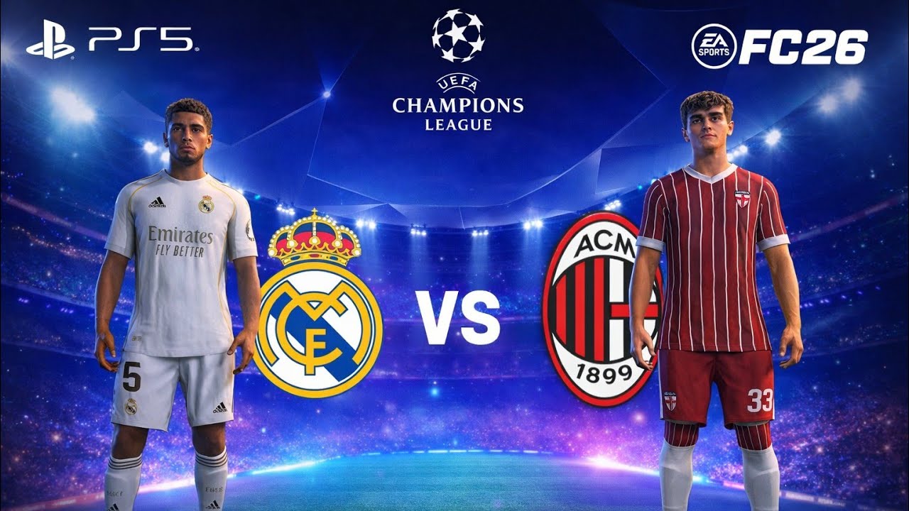 FC 26 - Real Madrid VS AC Milan UEFA CHAMPIONS LEAGUE 25/26 FULL MATCH | PS5 PRO [4K60]