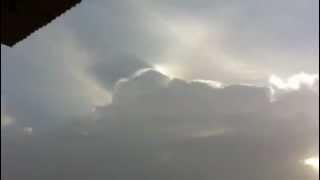 Leaping Sundogs produced by storm electrostatic fields. Jaisalmer, India, 15/82012