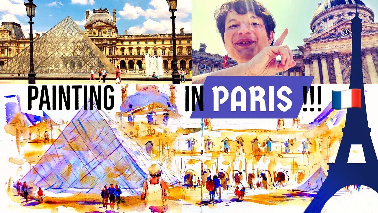 watercolor tutorial clouds Painting PARIS w/ Watercolor / Urban Sketching VLOG Part 1
