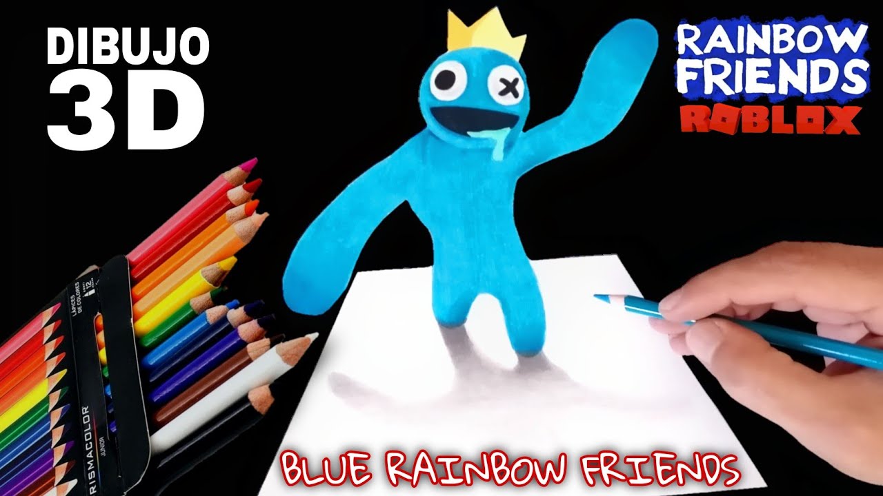 Desenhando ROBLOX - Dibujando ROBLOX - Drawing ROBLOX - RAINBOW FRIENDS  Blue Green Orange Purple Red 