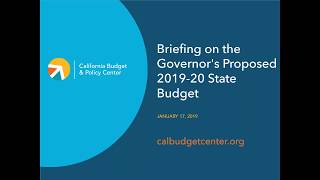 Webinar Briefing on the Governor’s Proposed 2019-20 State Budget