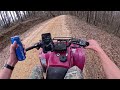 Kawasaki Bayou 250 riding 