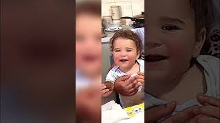 Baby Tries Meatball: "Is it Good?" Adorable Reaction! #shorts