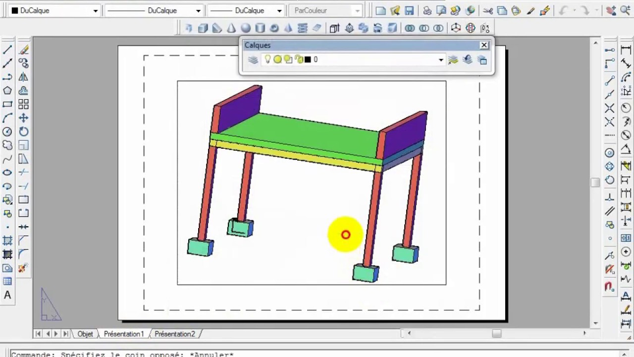 Formation autocad  2d 3d  Dessin  N  72 structure YouTube
