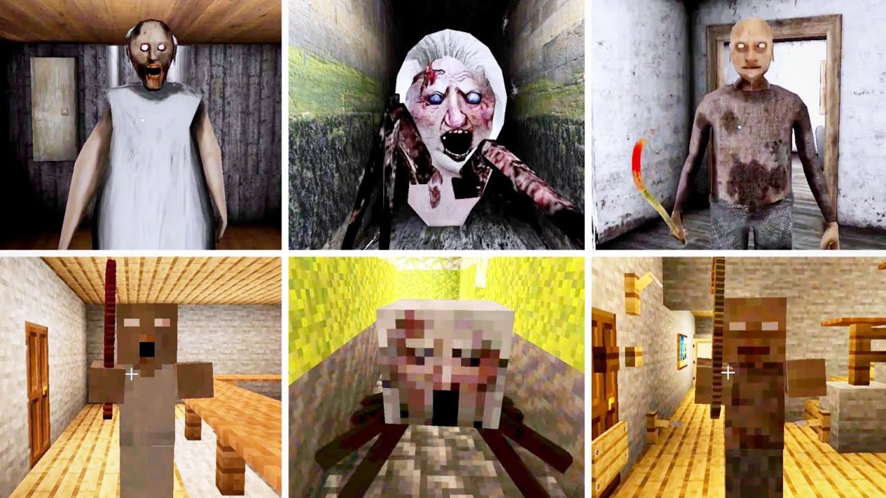 Granny V1.8.8 All Normal Vs Minecraft Jumpscares | Granny New Update