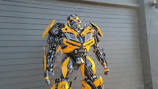 Diesel Garage Grill & Bar Palm Habor FL with Bumblebee Transformer Scrap Recycled  Sculpture