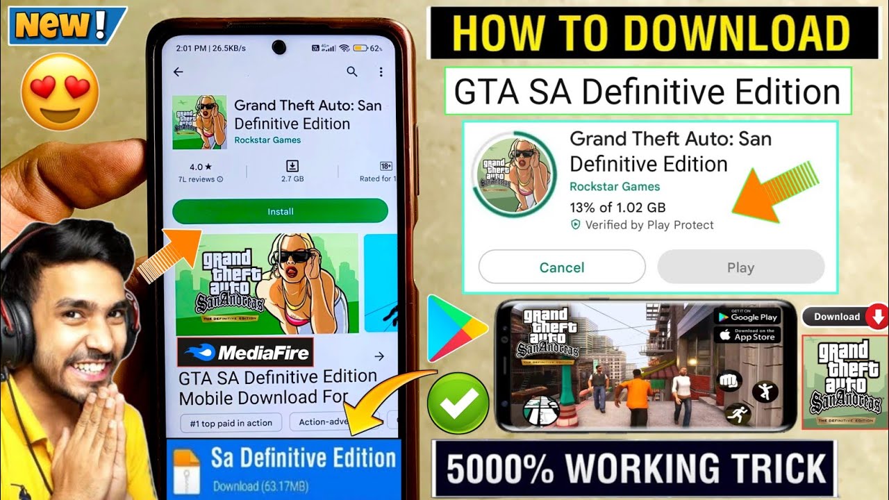 GTA San Andreas Definitive Edition Download Free For Android, by APKHIHE, Dec, 2023