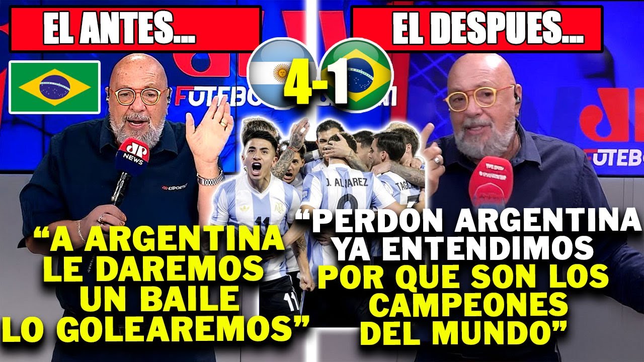 PRENSA BRASILEÑA MENOSPRECIABA A ARGENTINA, PERO SALIERON GOLEADOS 4-1 ¡ARGENTINA NOS HUMILLA!