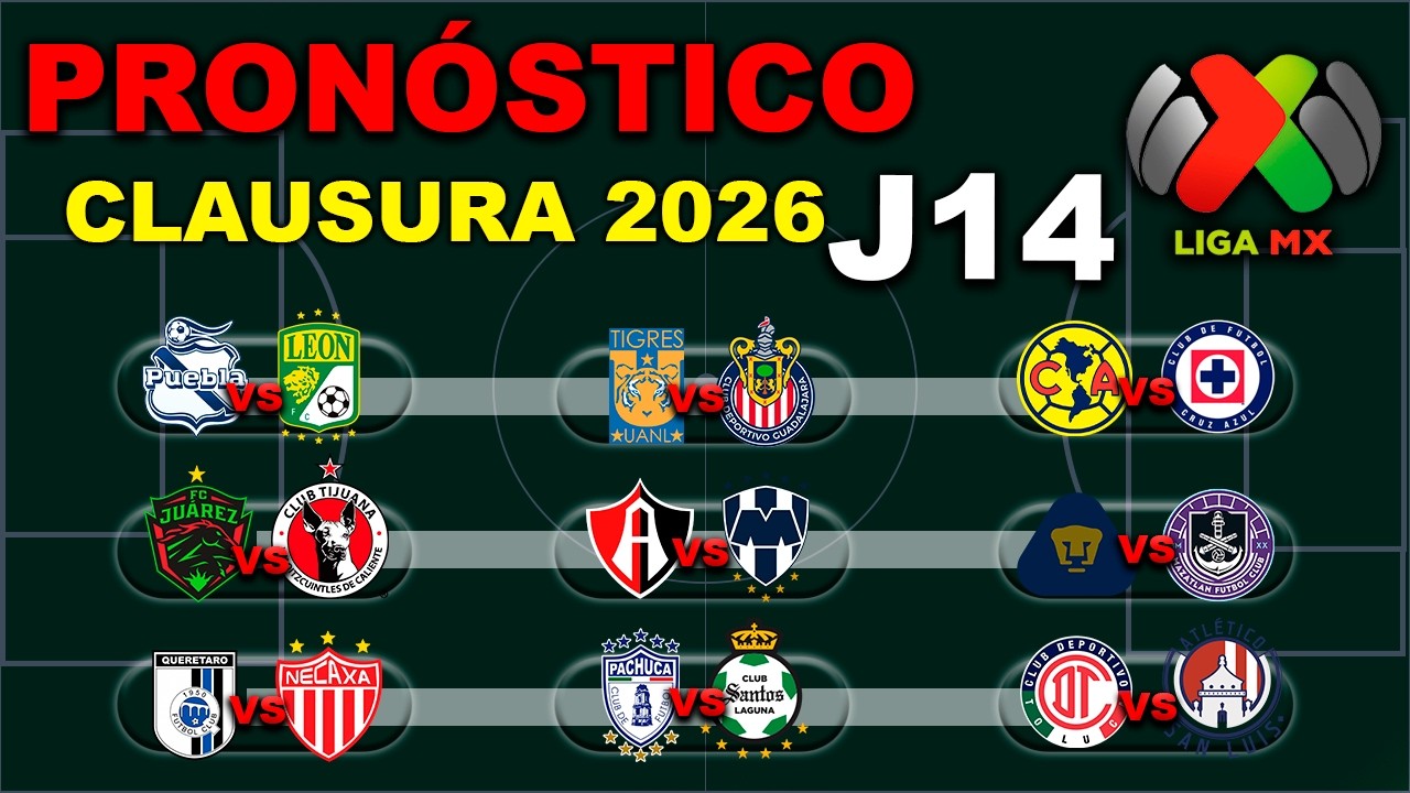 ⚽ El mejor PRONÓSTICO para la JORNADA 14 de la LIGA MX CLAUSURA 2026 ...