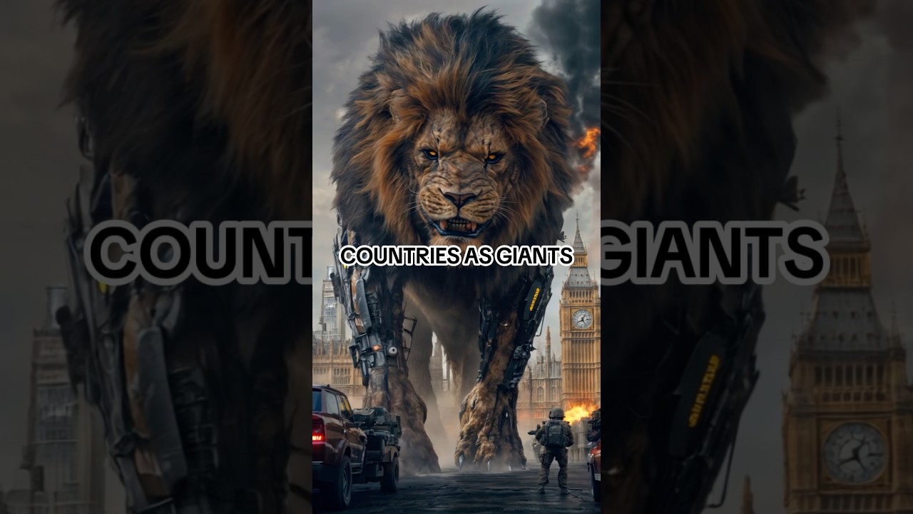 countries as giants  #ai #aiart #animals #countries #giant