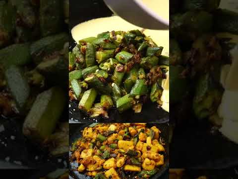 Bendakaya Fry | Bhindi Fry | Ladies Finger Fry Recipe in Telugu #shorts #shortvideo #youtubeshorts | Hyderabadi Ruchulu