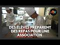 Des élèves offrent des repas à une association pour aider les personnes en situation de précarité
