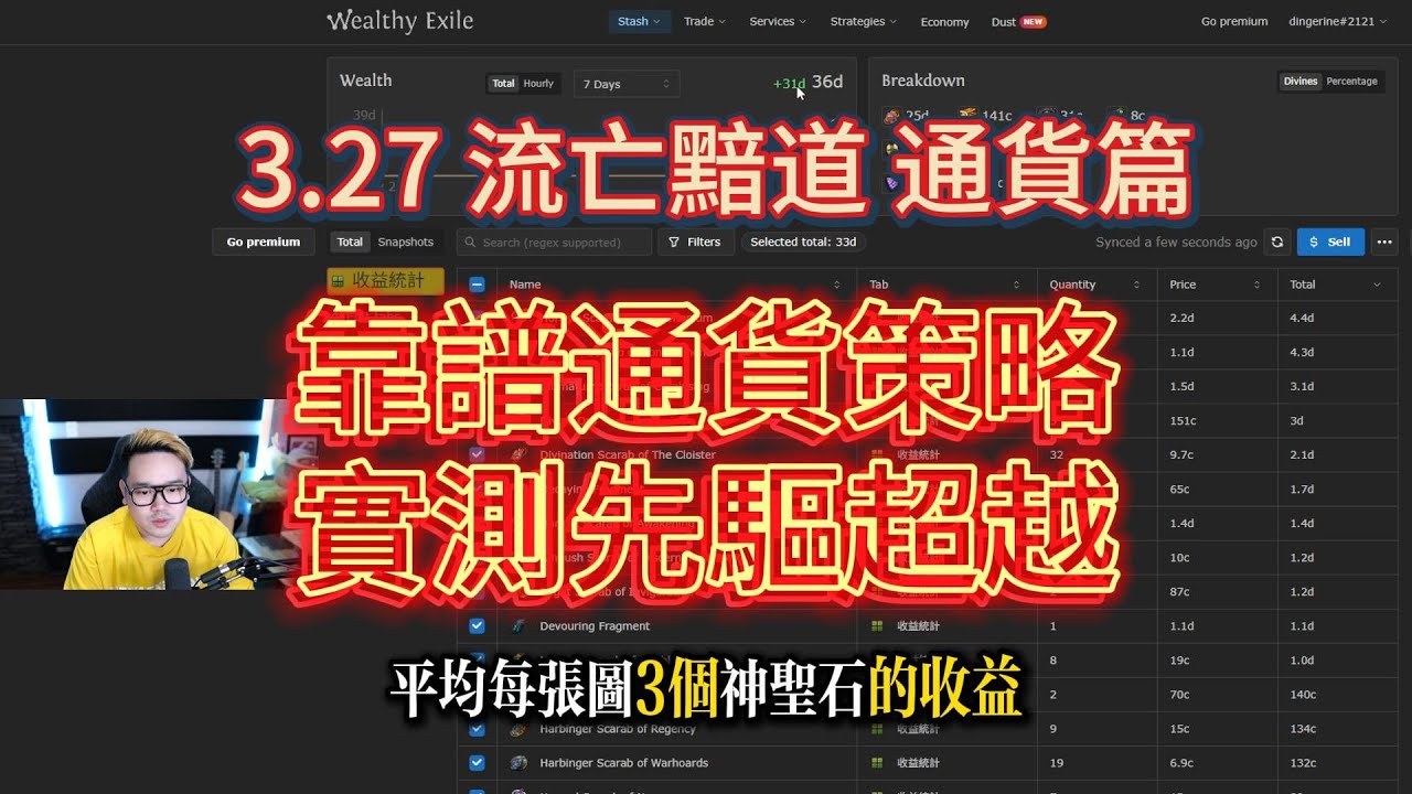 POE3.27通貨實測：T17先驅超越策略，平均每圖淨賺3神聖 | 流亡黯道