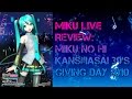 Miku Live Review - Miku no Hi Kanshasai 39's Giving Day 2010