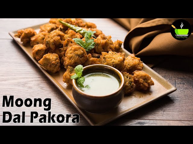 Moong dal pakoda | Mung Dal Vada | How to make Moong Dal Pakoda | Fried Vegan Lentil Fritters | She Cooks