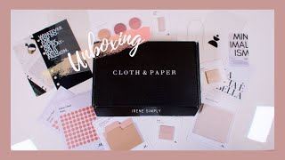 Cloth Paper Unboxing Planner Supplies Haul Irene Simply