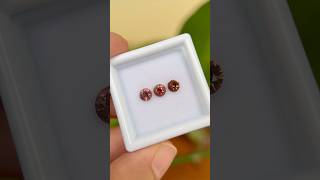 0,79ct/3Pcs Natural Brownish Orange Spinel Viet Nam. Round Shape. No heat.