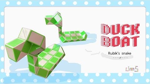 How to Rubik’s snake 48 : DUCK / BOAT - Step by step & SLOW