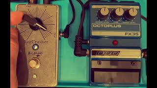 BugCrusher BugBrand + Dod fx35 Octoplus Bass Effect Pedal Demo