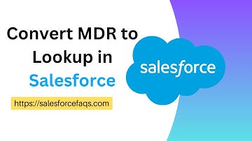 How to Convert Master Detail into Lookup in Salesforce | Convert Master-Detail Relationship - Lookup