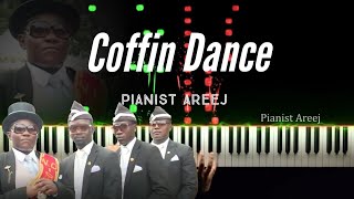موسيقى عزف بيانو وتعليم رقصة التابوت | Coffin Dance piano cover and tutorial