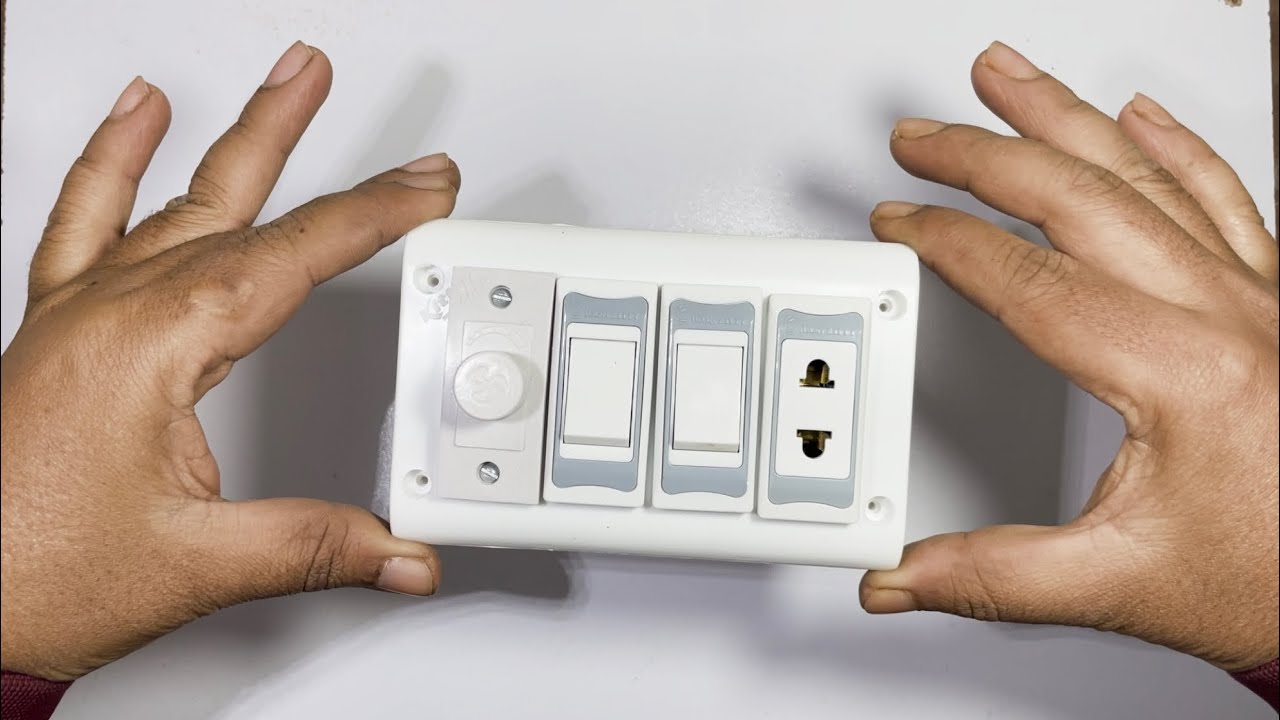 How to connection two switch and one socket  one  regulator /switch board connection /