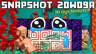 #Minecraft 1.16 in 2 MINUTI | ADDIO ZOMBIE PIGMEN! 😭 SnapShot 20w09a