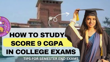 How I scored 9 CGPA in college Exams🔥 How to study for college exams? My strategy for DU exams✅ pass