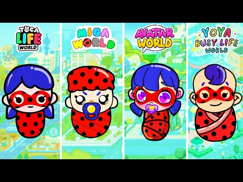 Ladybug Triplets Adopted in Avatar World, Toca Boca and Miga World! Toca's Life Story