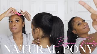 Natural Quick Weave Ponytail Tutorial | Beginner Friendly