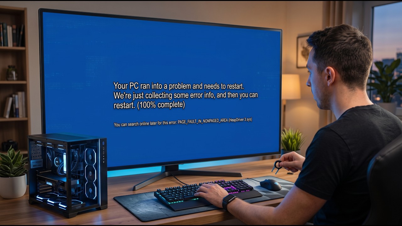 Blue Screen of Death (BSOD) PAGE_FAULT_IN_NONPAGED_AREA caused by HeapDriver 3.sys 