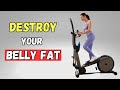 Do this to burn more belly fat on an elliptical