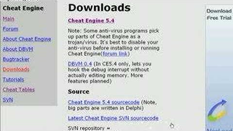 how to download cheat engine 5.4