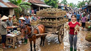 Harvesting 1000+ Big Frogs | Transport To Village Market To Sell