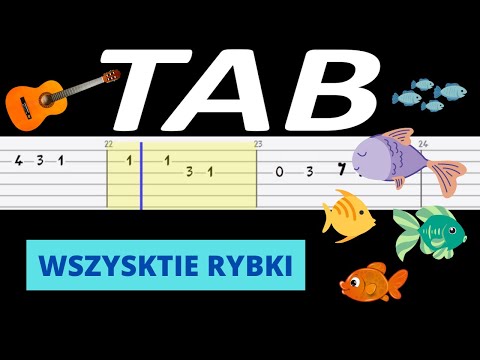 🎸 Wszystkie rybki - melodia TAB (gitara) 🎵 TABY I NUTY W OPISIE 🎼