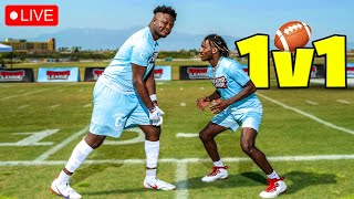 FREAK ATHLETE vs D1 FOOTBALL PLAYER! YPK Raye vs Clifford Taylor 1v1 For $50,000!