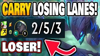 How to OUT CARRY LOSING LANES | Kha'zix Jungle S14