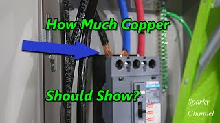 How Much Copper Should Show Between a Lug and Cable Insulation?