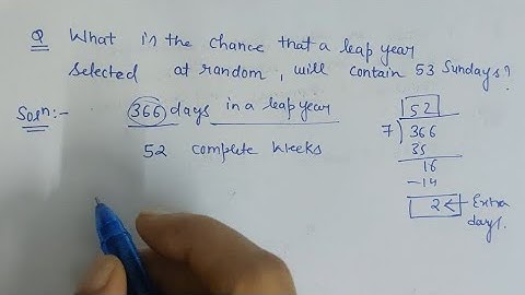 Probability that a leap year will contain 53 Sundays(@ComfortUrMaths_PritiSingh )