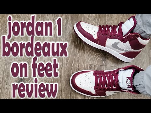 Air Jordan 1 Retro High OG Bordeaux On Feet Review (555088