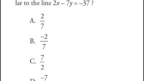 GED Practice - Find slope of line in slope intercept form.