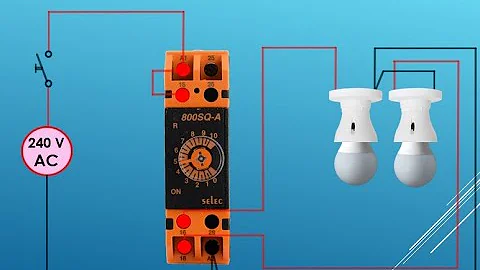 On Delay&Off delay timer Wiring diagram-#india Selec 800 SQ-A TIMER-How to connect and adjust it
