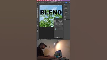 Apply Text Effects and Blend to Tree with Sky Layer in Adobe Photoshop #graphicdesign #video