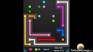 Flow Game Level - 879 [10x10] Jumbo Pack Connect the Dots