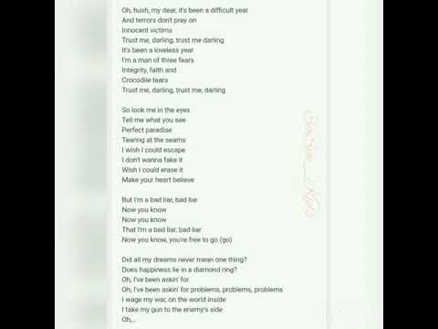 Lirik Lagu"BAD LIAR" - YouTube