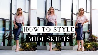 HOW TO STYLE MIDI SKIRTS: 6 WINTER OUTFIT IDEAS